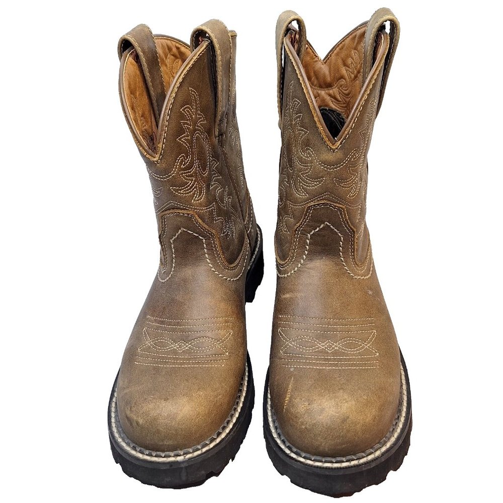 Ariat Fatbaby Womens 8.5 BARELY WORN Round Toe Cowboy Brown Casual Boots